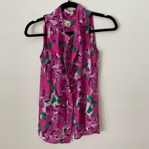 Beautiful J. Crew Floral Sleeveless Button Down Blouse